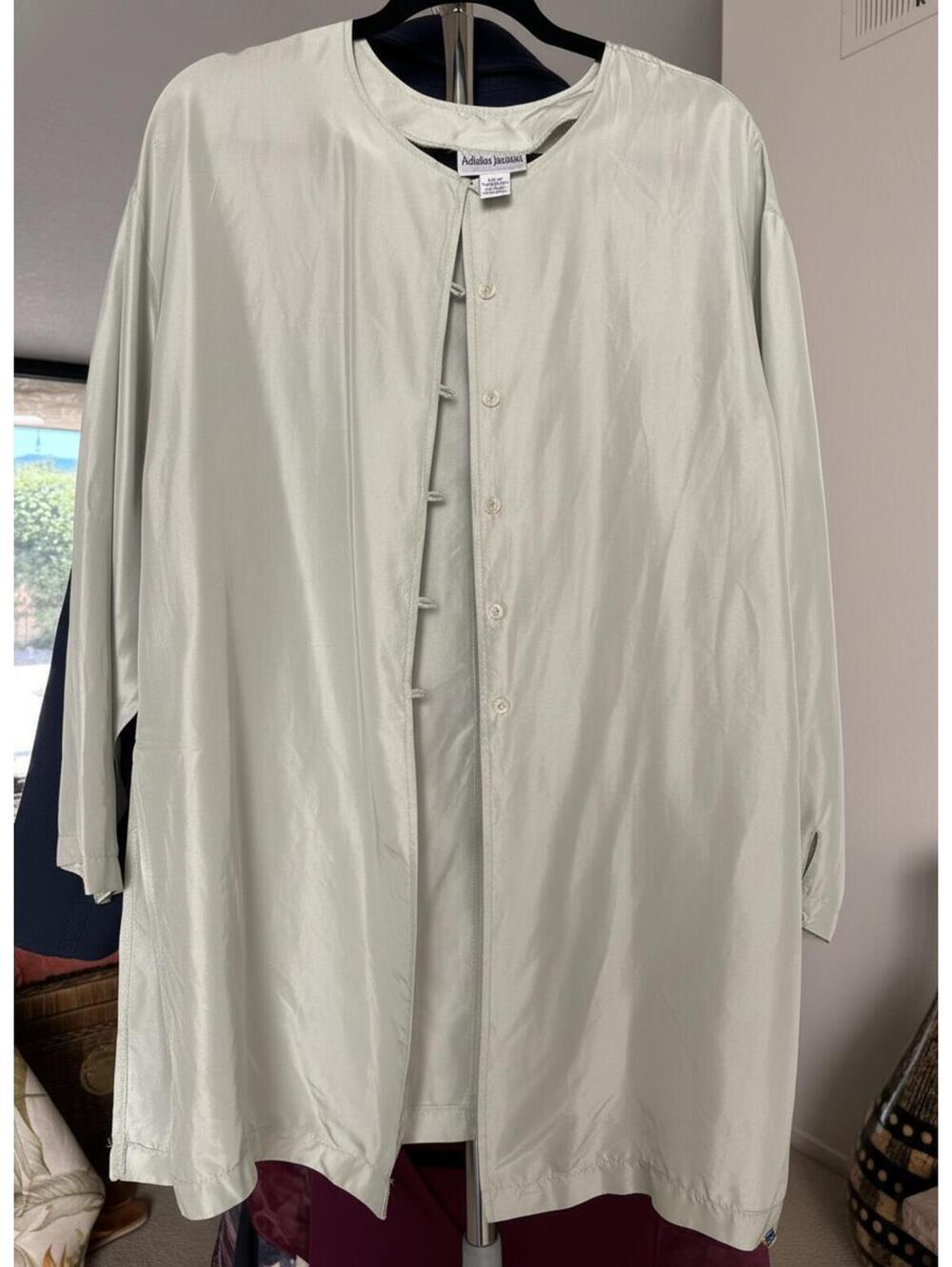 Vintage Adrian Jordan Button-Up Tunic/Blouse 100% Silk Size 14/16
